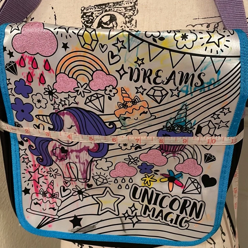 CraZArt girl’s book bag unicorn magic with adjustable strap